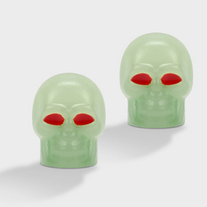 Custom glow in the dark valve stem covers fluorescent car tire valve caps