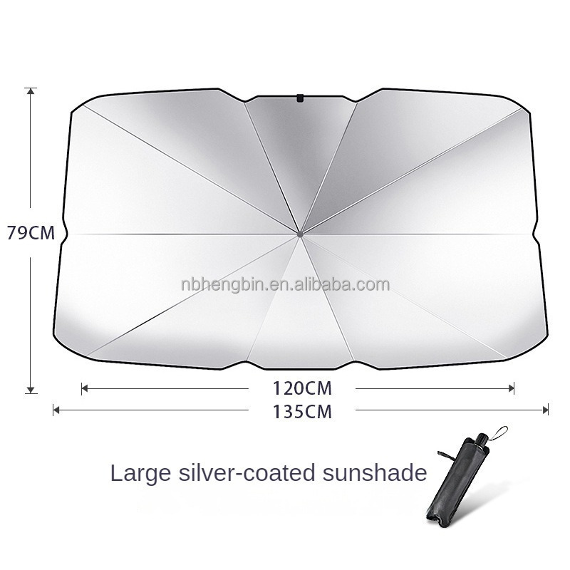 Wholesale portable car parasol front window Sun Shade Foldable Car Protection Umbrella Windshield car sunshade