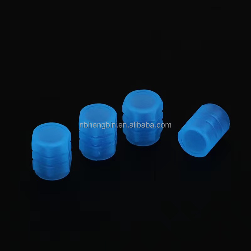 4pcs Glow In The Dark Tire Valve Caps Fluorescent Tyre Valve Cap Luminous Tire valve caps