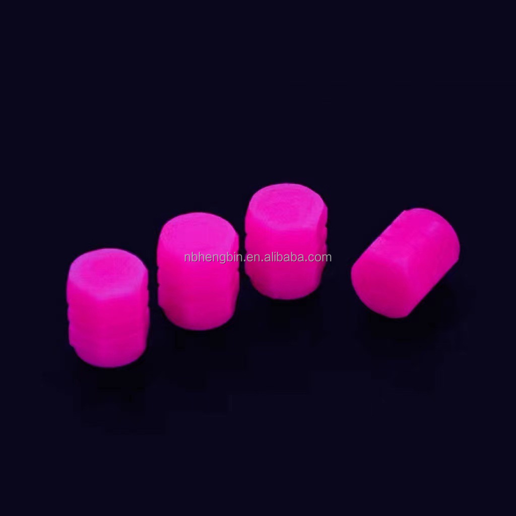 4pcs Glow In The Dark Tire Valve Caps Fluorescent Tyre Valve Cap Luminous Tire valve caps