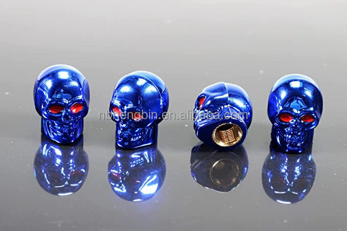 Custom Skull Style Tire Valve Cap  Tire Valve Stem covers for Car Motorcycle  Car Bicycle Aluminum Alloy