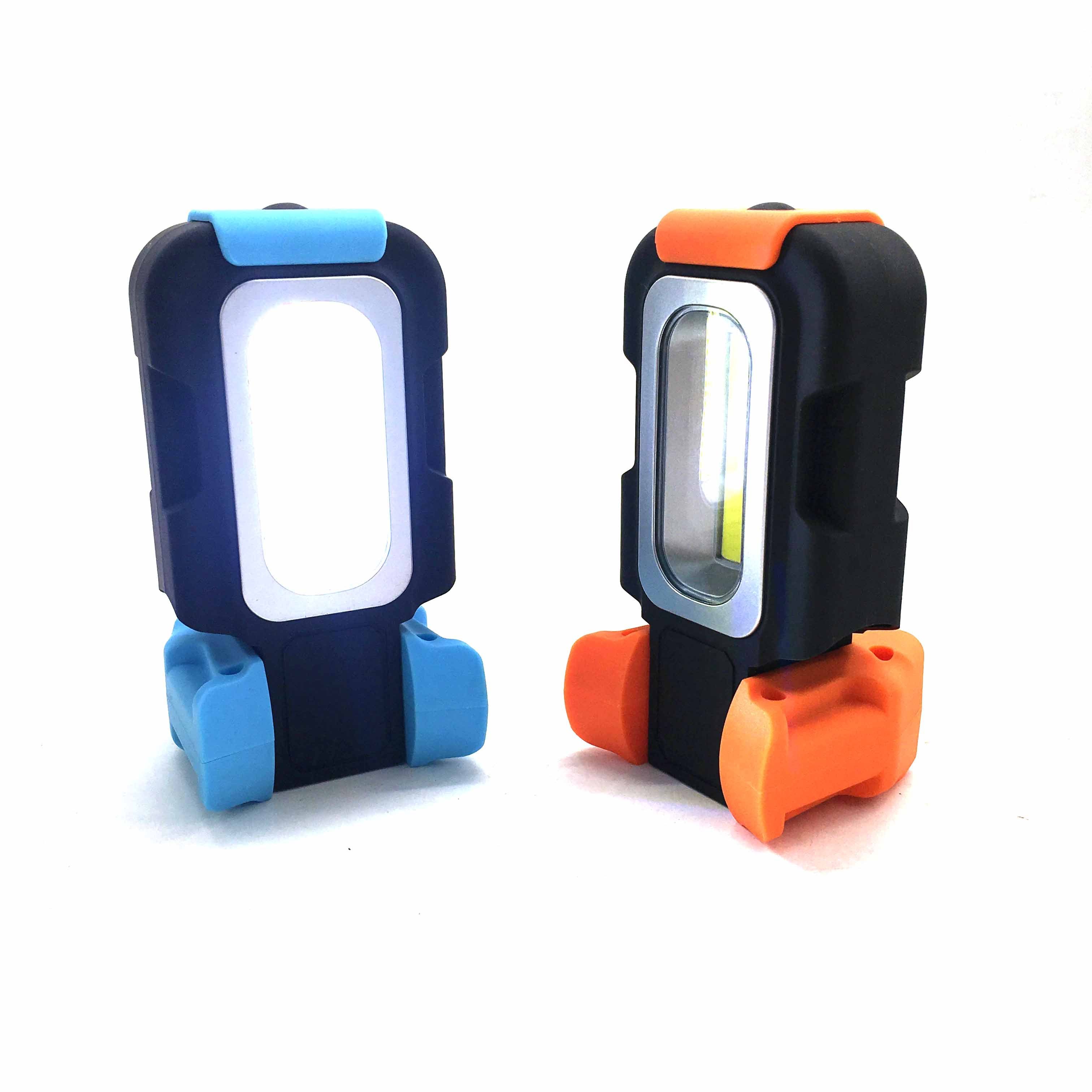 Attractive Price  Blue COB foldable work light flat magnetic flashlight