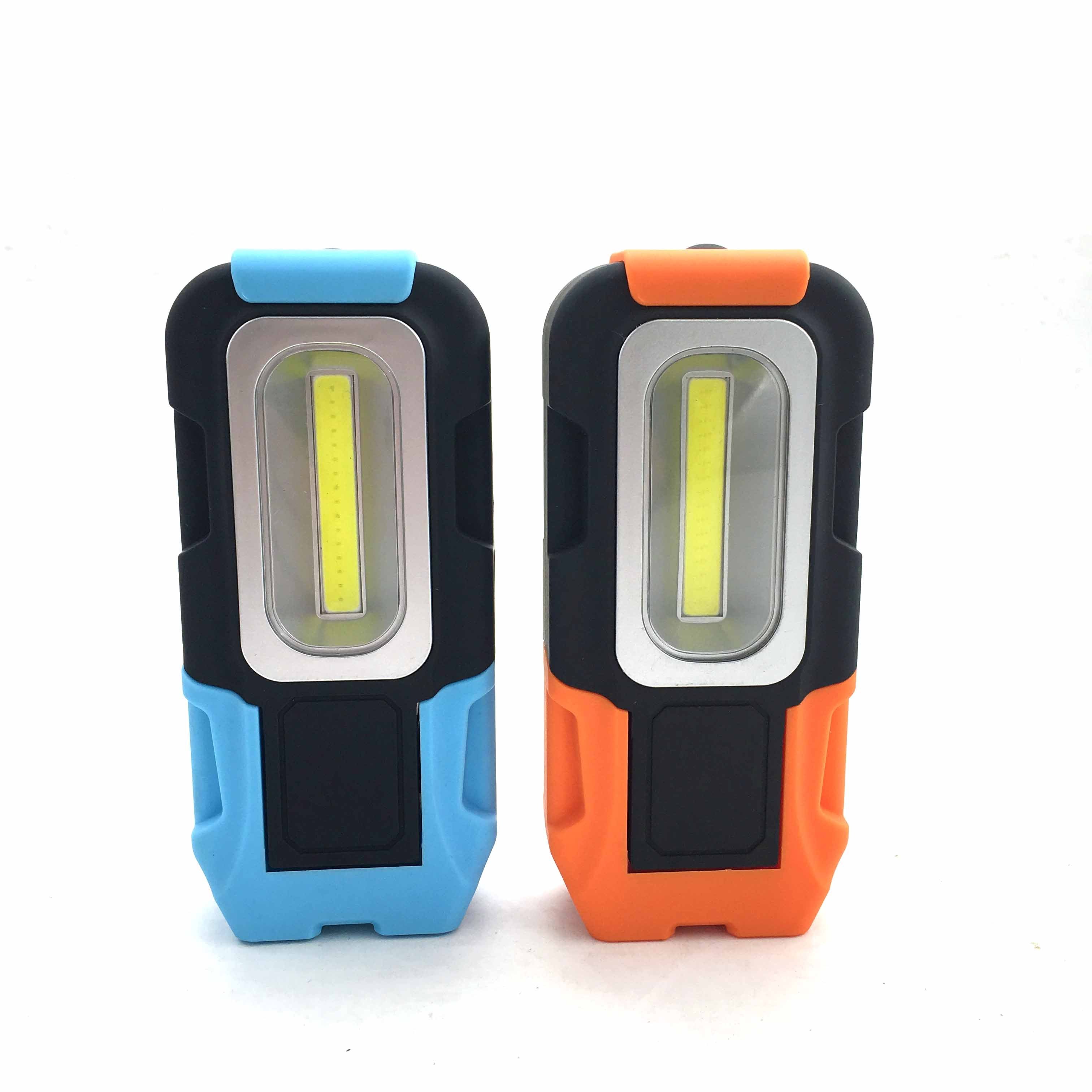 Attractive Price  Blue COB foldable work light flat magnetic flashlight