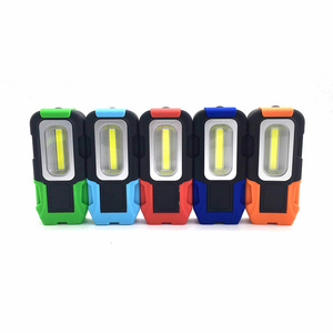 New Arrivals Rubber Coating Plastic Magnetic 3watt High Bright Cob LED Work Light Flashlight