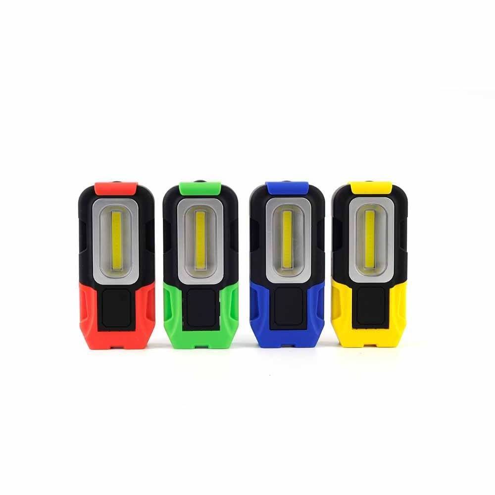 New Arrivals Rubber Coating Plastic Magnetic 3watt High Bright Cob LED Work Light Flashlight