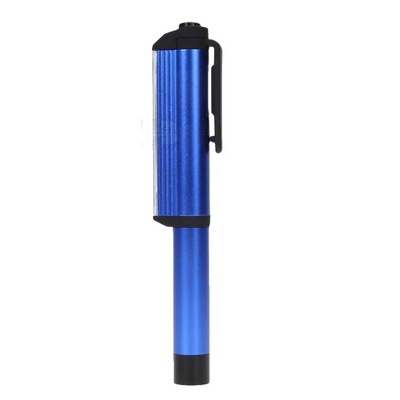 New Type COB Mini Blue Pen Shape LED Inspection Light Lamp Pocket Clip Work Camping Torch Flashlight