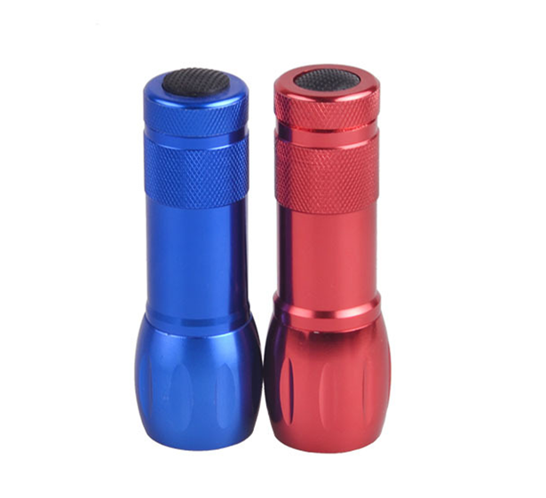 Tiny 9 LED Portable cheap Aluminum Alloy Torch Light Led Flashlight