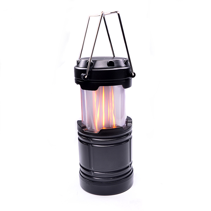 2018 New Creative 2 Modes 39 Led Dancing Flame Led Camping Light Camping Lantern with Magnetic Bottom and Hook