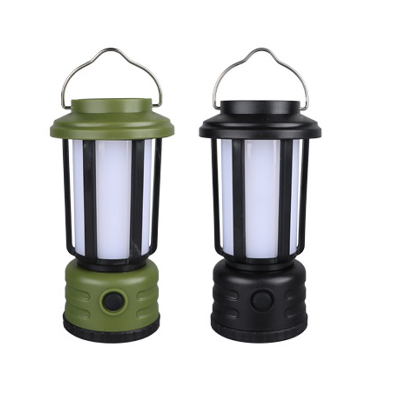 Mini Retro Atmosphere XPE LED USB Rechargeable or 3AAA Battery Outdoor Flashlight Camping Lantern Light with Hook