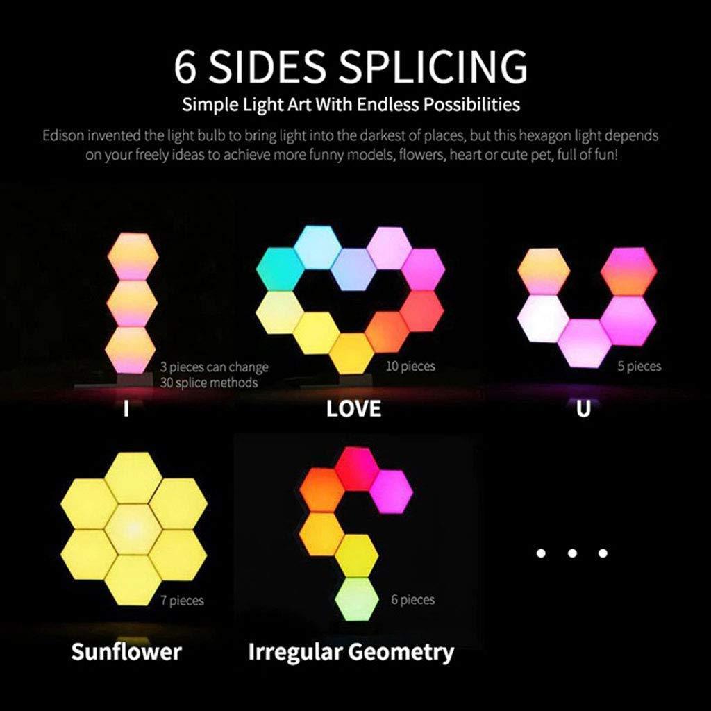 DIY Creative Geometry Assembly Touch Sensitive Modular Quantum Lamp Hexagonal Wall LED Night Light