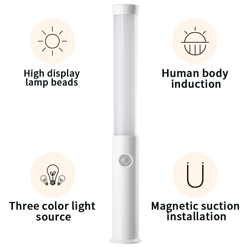 Intelligent Inductive PIR Wireless Magnetic Smart Indoor Wall Lamp USB Rechargeable Staircase Led Motion Sensor Night Light