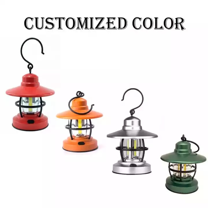 ABS Plastic Light Weight Courtyard Balcony Outdoor Decoration Lights Portable Tent Lamp Mini Hanging Cob Led Camping Lantern