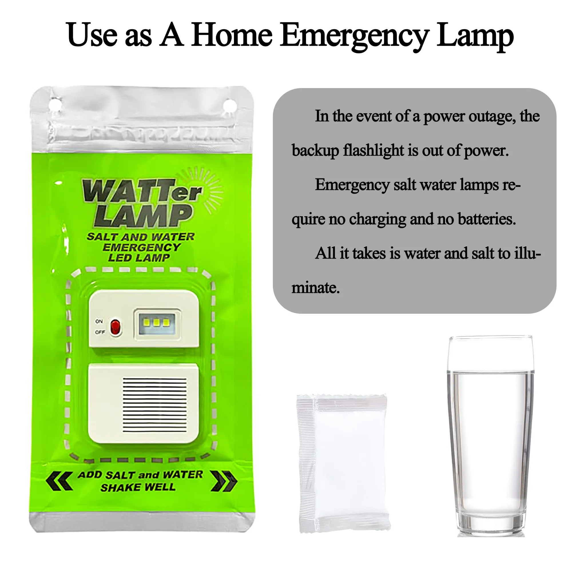 Latest Salt Water Lantern Lamp Emergency Night Light For Camping Outdoor Brine Led Light