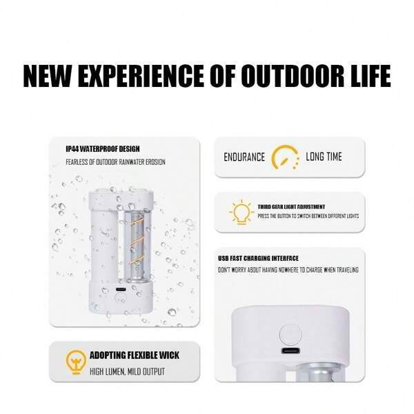 Rechargeable LED Colorful Tent lamp Atmosphere Light Magnetic Suction Handle Lamp Outdoor Camping Latern Light