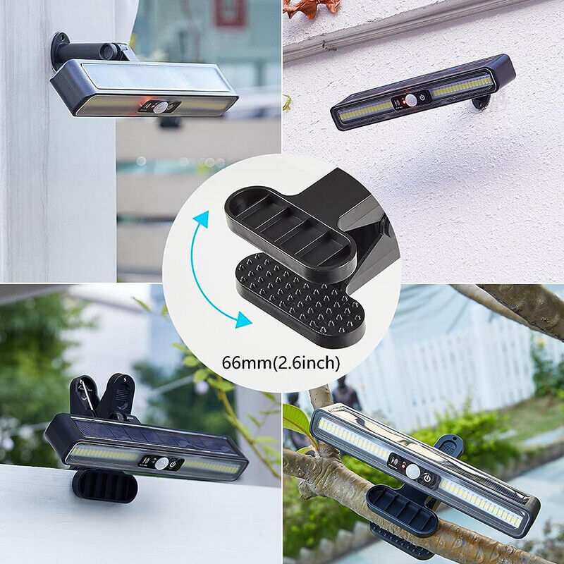 OEM LED Motion Sensor Fence Lights Mounting Solar Clip Light Outdoor Waterproof for Fence Umbrella Wall Patio Deck and Gara