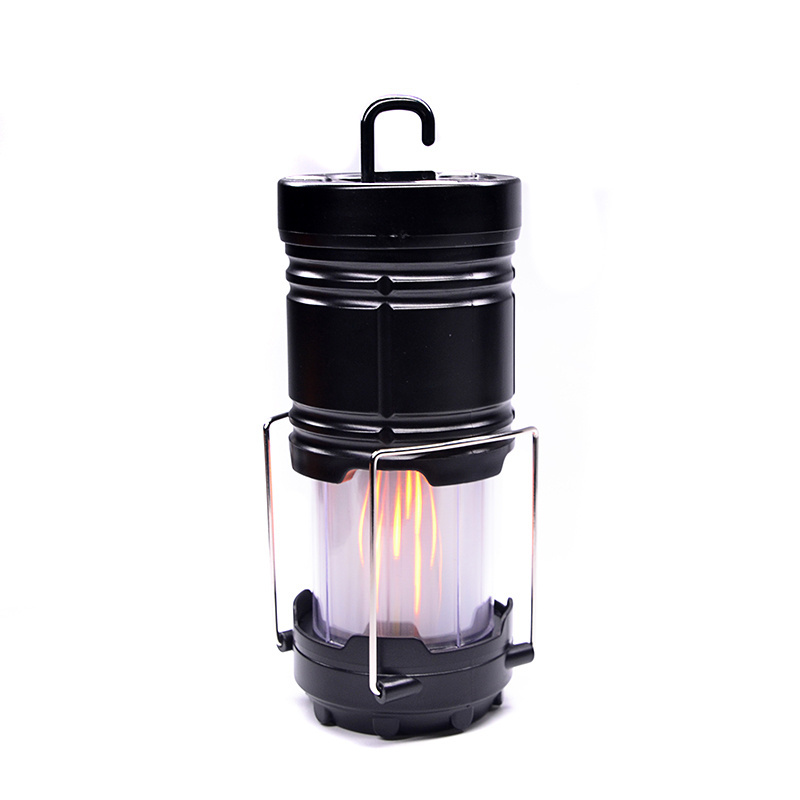 2018 New Creative 2 Modes 39 Led Dancing Flame Led Camping Light Camping Lantern with Magnetic Bottom and Hook