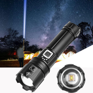 Portable Input Output 5Modes Lighting Zoomable Rechargeable Handheld Long Range 650M White Laser LED Tactical Torch Flashlight