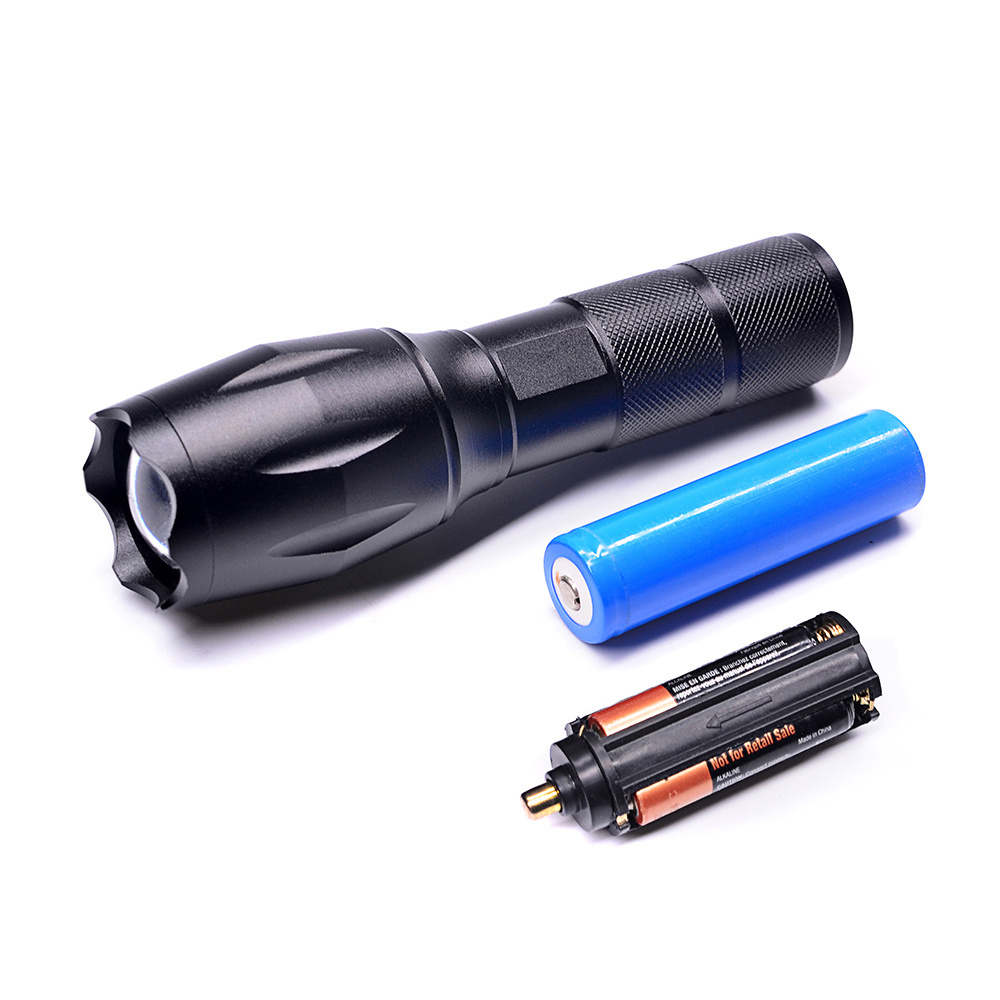 Custom Portable Outdoor Lamp 5 Modes Zoomable Flash Light 18650 3XAAA Battery Pocket Zoom 10W T6 LED Tactical Torch Flashlight