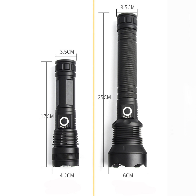 New XHP70.2 High Lumen Flashlight USB Rechargeable Telescopic Zoomable Power Display LED Flashlights 5000 Lumen Hand Torch Light