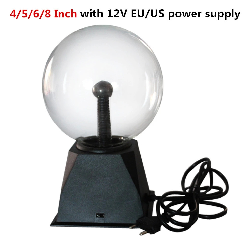 Custom Usb Powered Plasma Lamp Nebula Sphere Globe Creative Plasma Ball 8 Inch  Electric Plasma Light