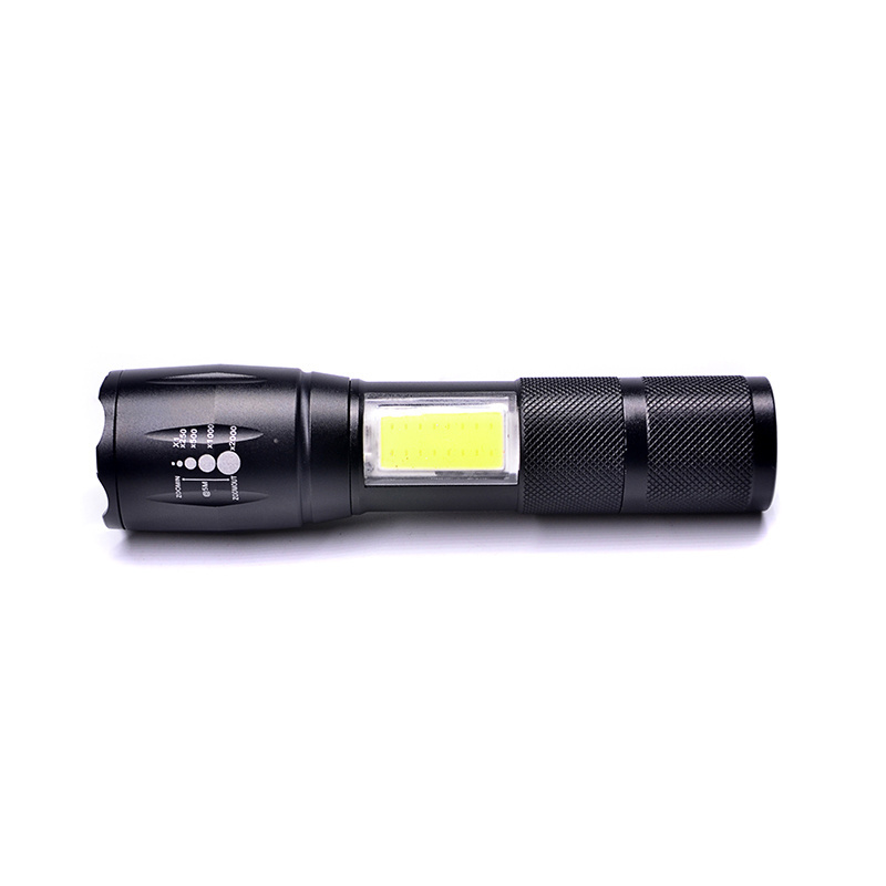 Flash Torch Light High Power Brightness Outdoor Handheld Super Bright 3W COB LED Waterproof Tactical Flashlight