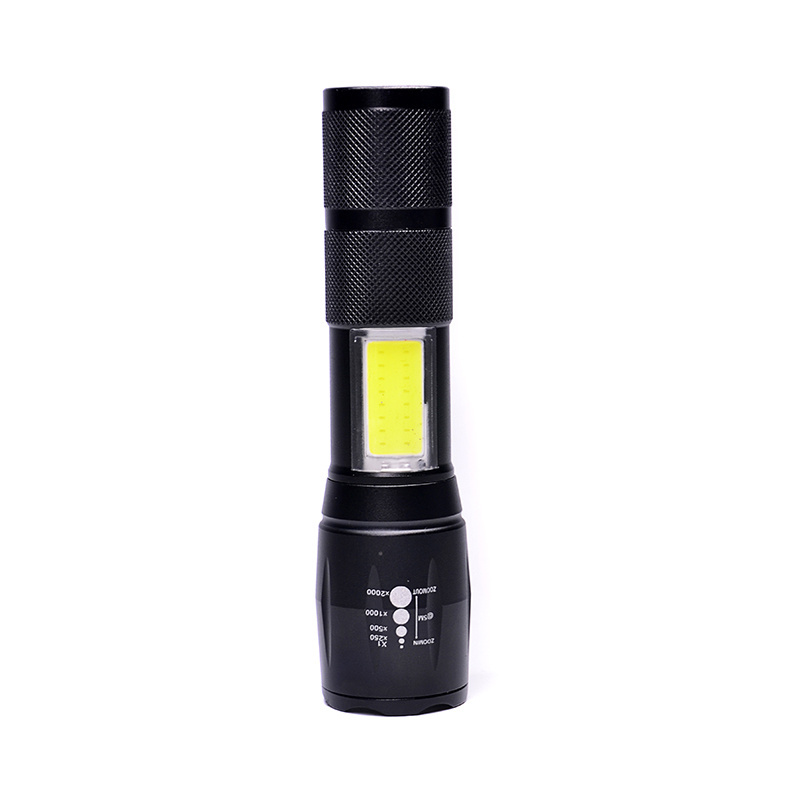 Flash Torch Light High Power Brightness Outdoor Handheld Super Bright 3W COB LED Waterproof Tactical Flashlight