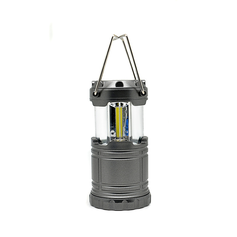 Custom Portable Small Extendable Switch Tent Light 3AAA Dry Battery Outdoor Lamp 3x3W COB LED Mini Camping Lantern for Emergency