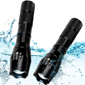 Japan High Lumen Aluminium Waterproof Mini Led Rechargeable Torch Light Zoomable Tactical Flashlight for Camping Dog Walking