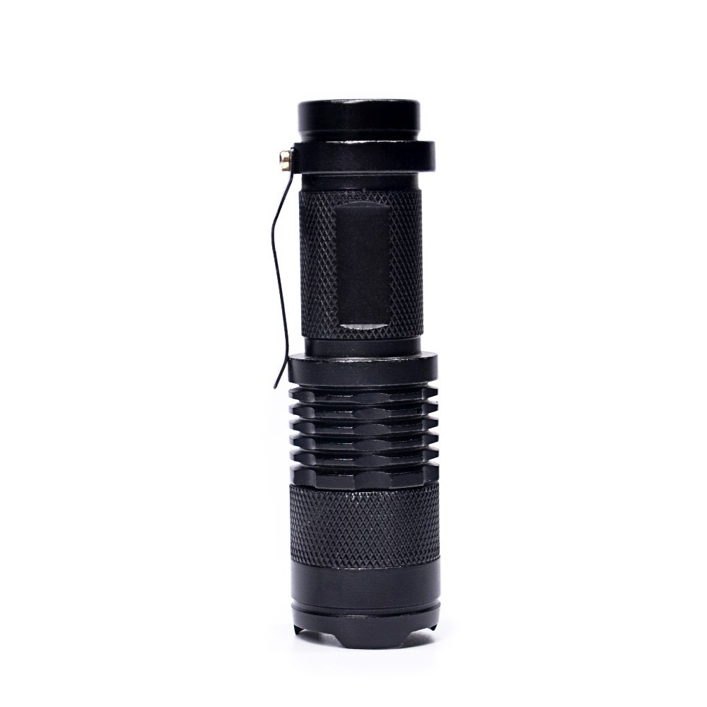 Low Price Super Bright Anti-Skidding Compact 3 Modes Tactical Mini Zoomable Super Bright LED Flashlight with Clip