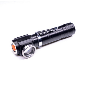 Aluminum Multi-function Lamp USB Rechargeable Zoom Flash Light Head Lamp 10W T6 Led Tactical Torch Flashlight With Magnet Clip