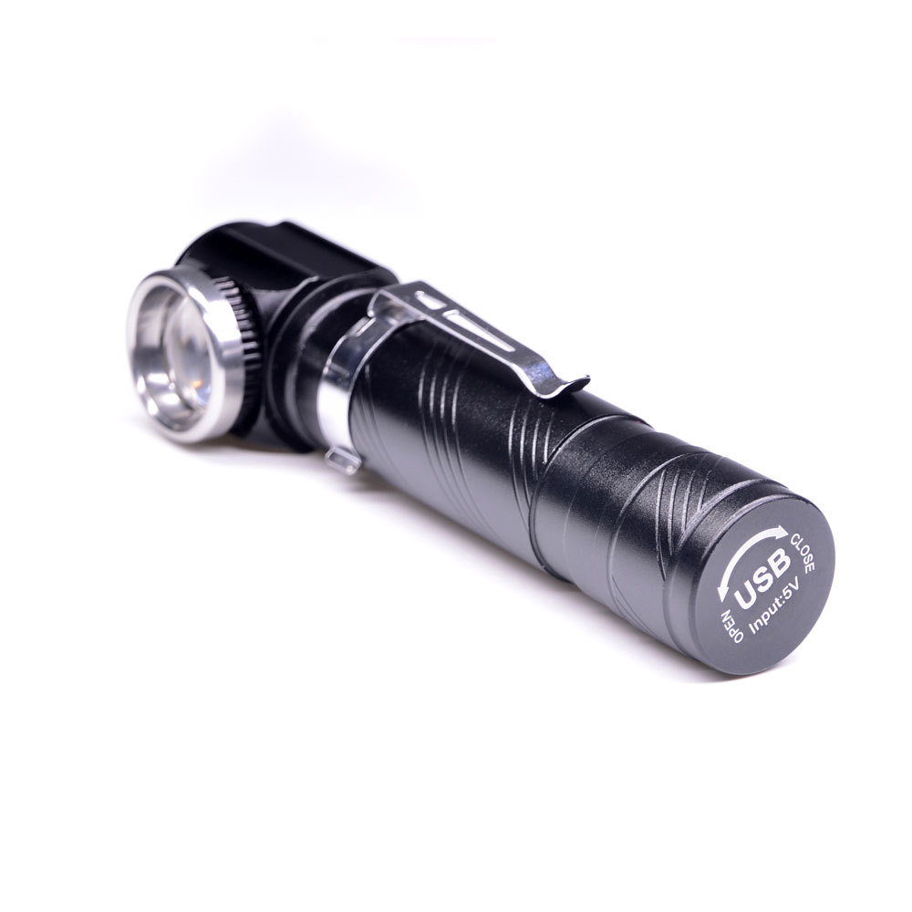 Aluminum Multi-function Lamp USB Rechargeable Zoom Flash Light Head Lamp 10W T6 Led Tactical Torch Flashlight With Magnet Clip