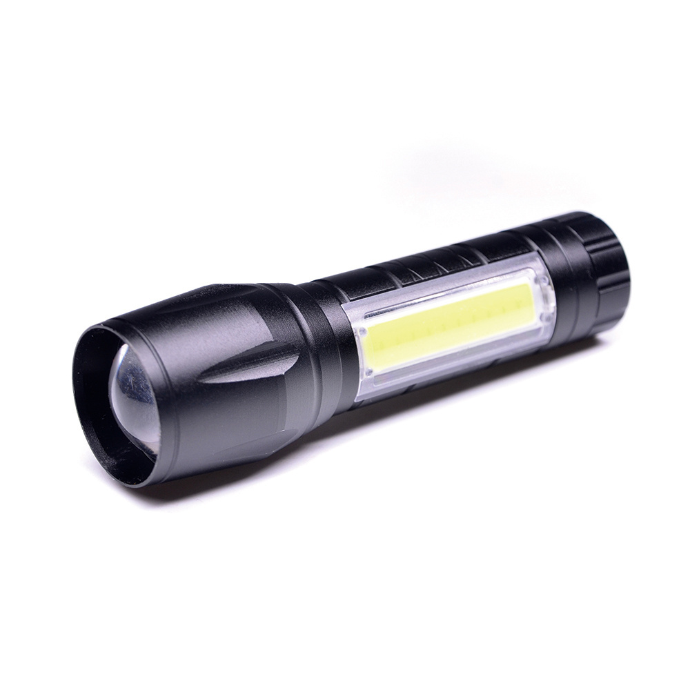 65LMs Aluminium Flashlights House 3 Modes XPE&COB Chinese Led  Flash Light Torch Tactical Elite Flashlight with Zoomable Focus