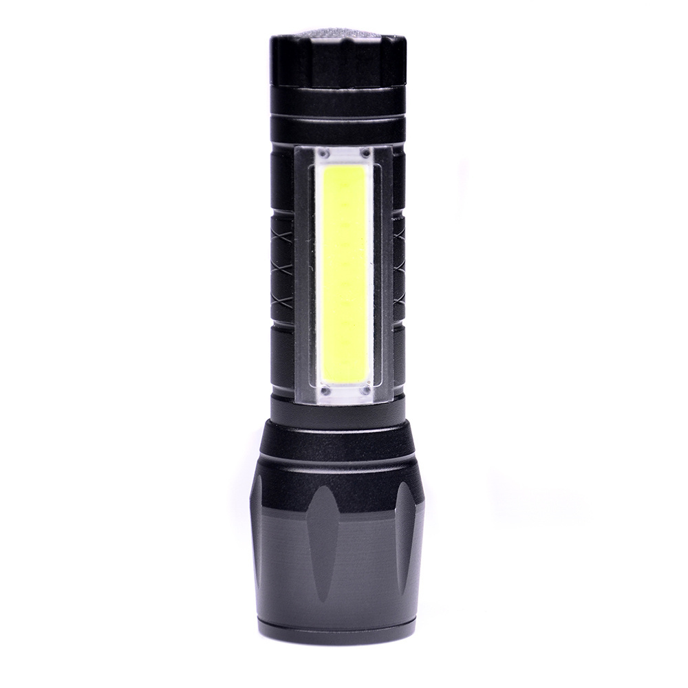 65LMs Aluminium Flashlights House 3 Modes XPE&COB Chinese Led  Flash Light Torch Tactical Elite Flashlight with Zoomable Focus