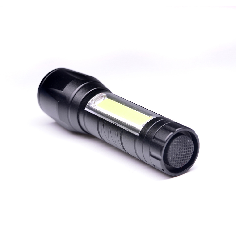 65LMs Aluminium Flashlights House 3 Modes XPE&COB Chinese Led  Flash Light Torch Tactical Elite Flashlight with Zoomable Focus