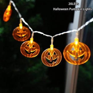 3AA Battery Operated Halloween Orange Pumpkin Shaped Decorations Waterproof 3.3M 3D Fairy Lighting 20 LED Festoon String Light