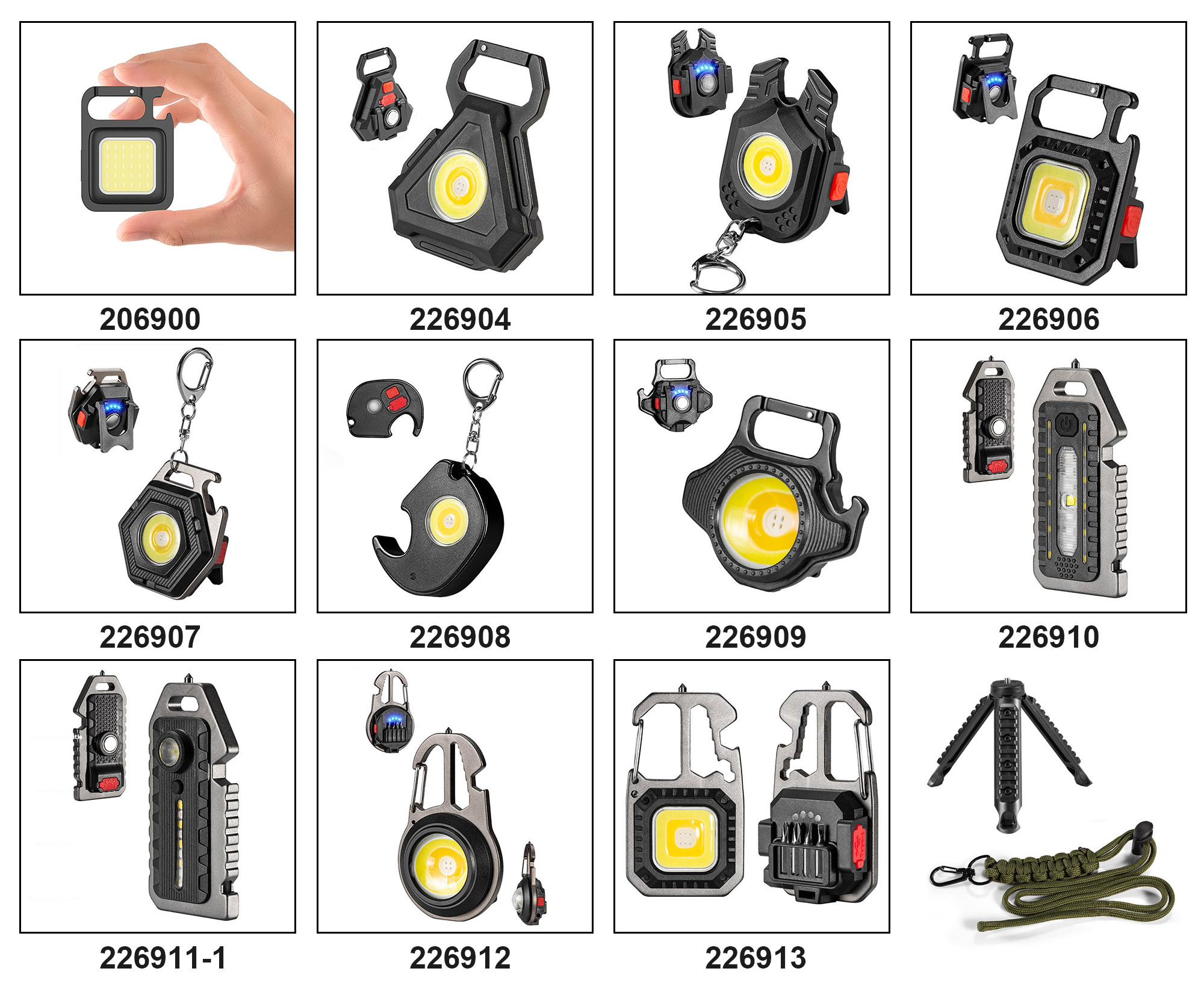 Wholesale Mini COB Keychain Light Rechargeable Small LED Flashlight 800 Lumen Portable 4 Light Modes Pocket With Folding Bracket