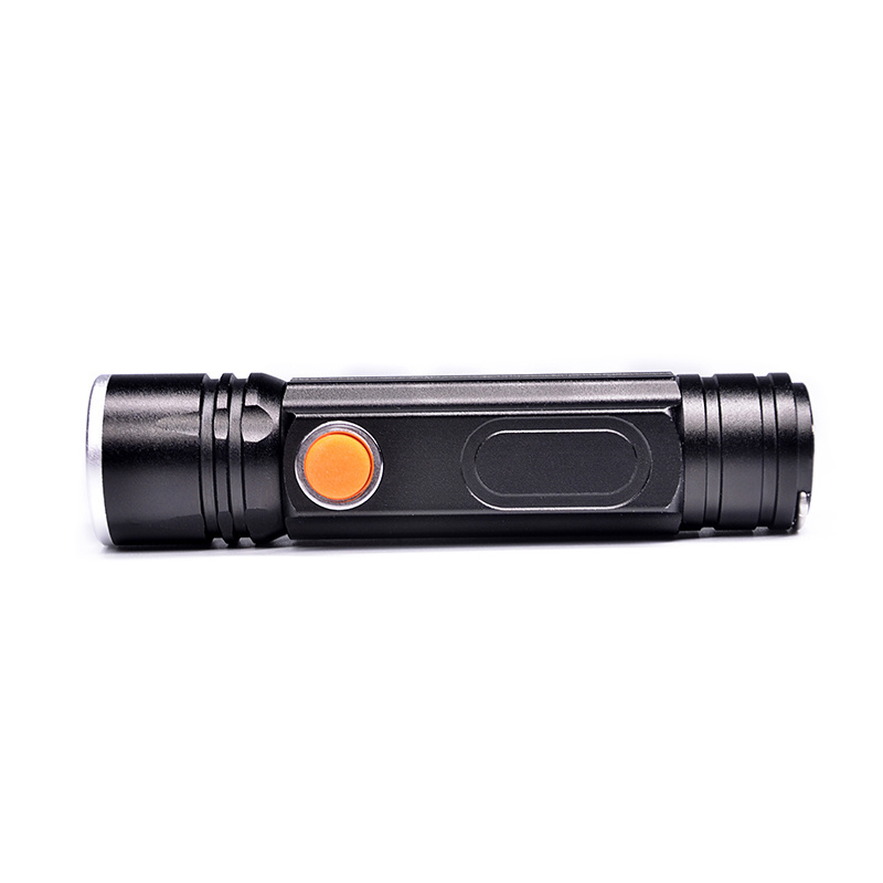 Portable USB Rechargeable Flash Light Zoom Hook Magnetic COB Tactical LED Torch Small LED Flashlight with Stand