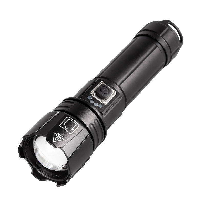 New Zoom Rechargeable Tactical Throwing Torch Light Lep Super Bright High Power Long Range White LED Flashlight