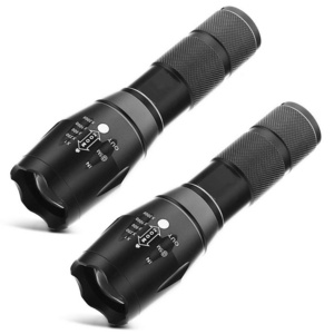 Custom Portable Outdoor Lamp 5 Modes Zoomable Flash Light 18650 3XAAA Battery Pocket Zoom 10W T6 LED Tactical Torch Flashlight