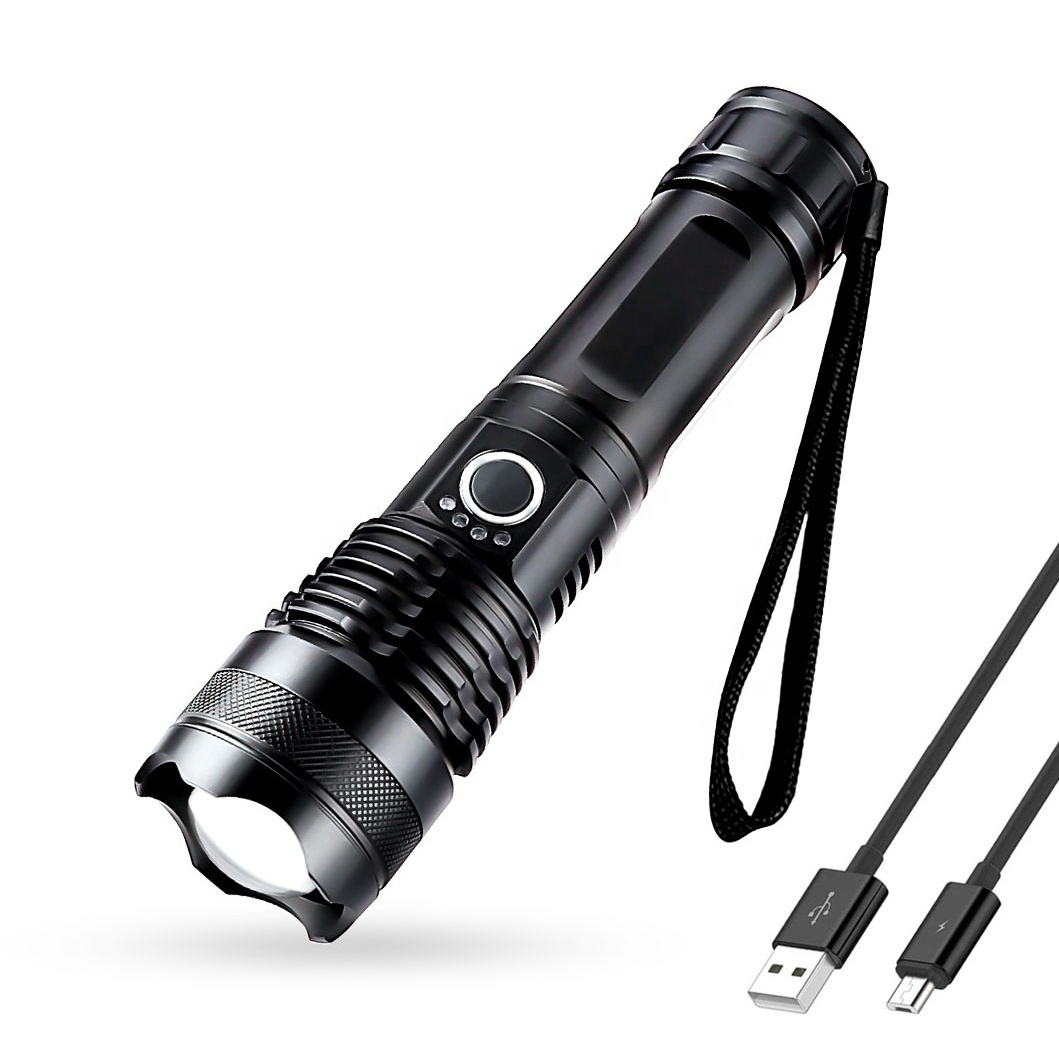 USA Warehouse Support 20W 1500lumen 5Modes Zoomable Handheld Tactical Aluminium Rechargeable XhP50 LED Torch Flashlight