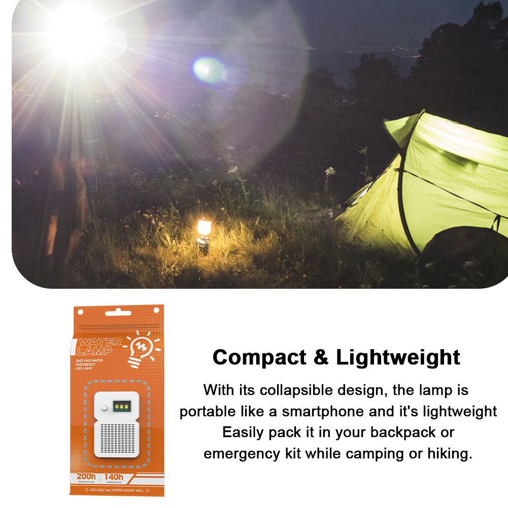 Salt Water Lamp Emergency Outdoor Search and Rescue No Battery Pollution-free Non-toxic Environmental Protection Camping light