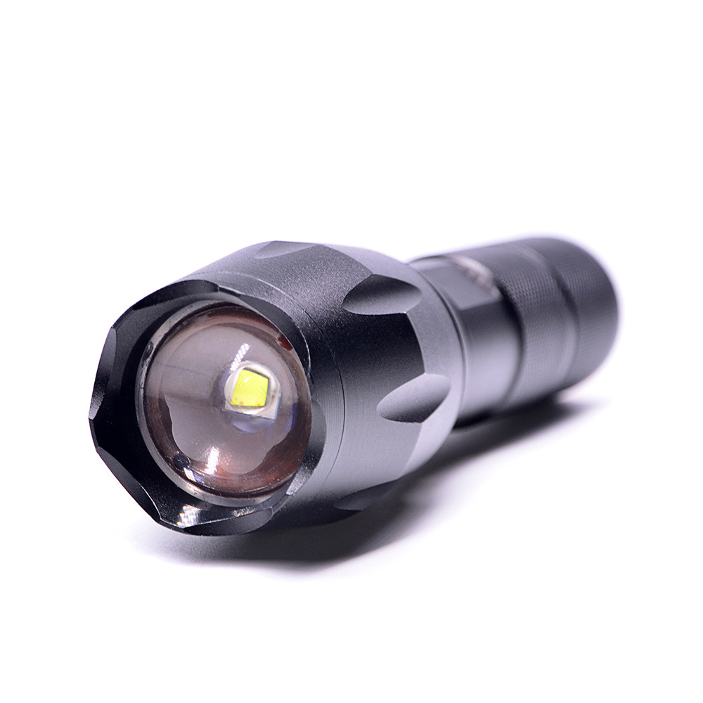 Custom Portable Outdoor Lamp 5 Modes Zoomable Flash Light 18650 3XAAA Battery Pocket Zoom 10W T6 LED Tactical Torch Flashlight