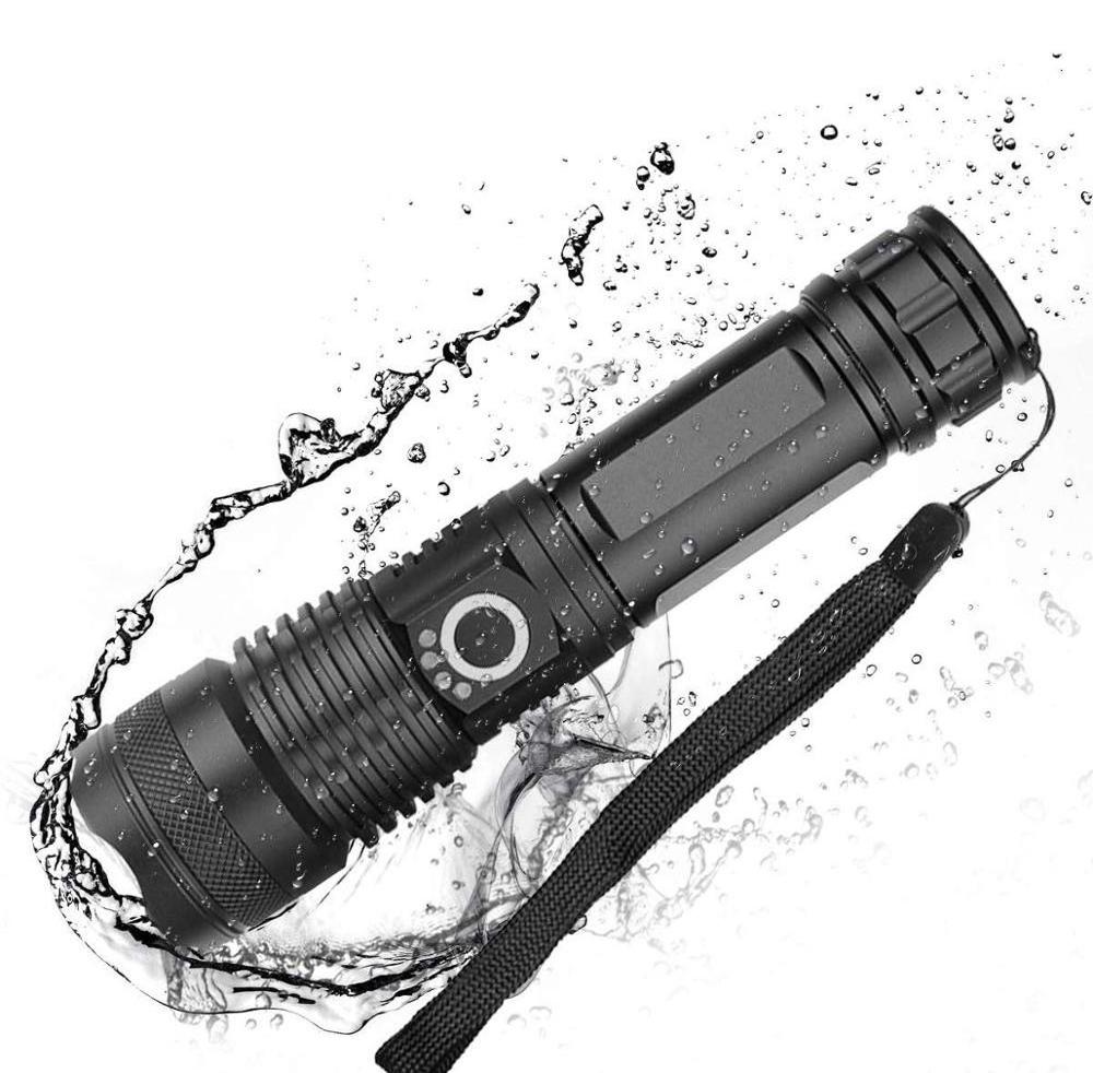 20W 1500lumen 5 Lightings Modes Zoomable Torches Handheld Tactical Aluminium Body USB Rechargeable XhP50 LED Flashlights