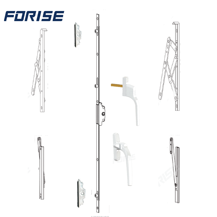 Outward Opening Top Hung window System  with BS 7.5/15mm Espag Rod/Handle/Friction Stay Hinge For upvc casement window SYS013