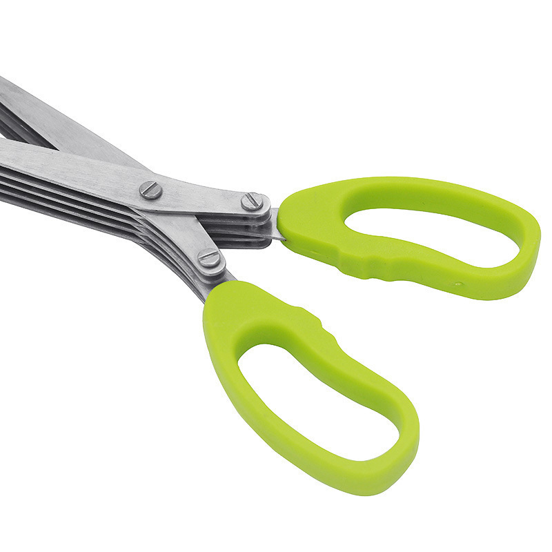 2020 new 3 Layers Scissors Multi-functional Stainless Steel Kitchen Scissors Sushi Shredded Scallion Cut Herb Spices Scissors