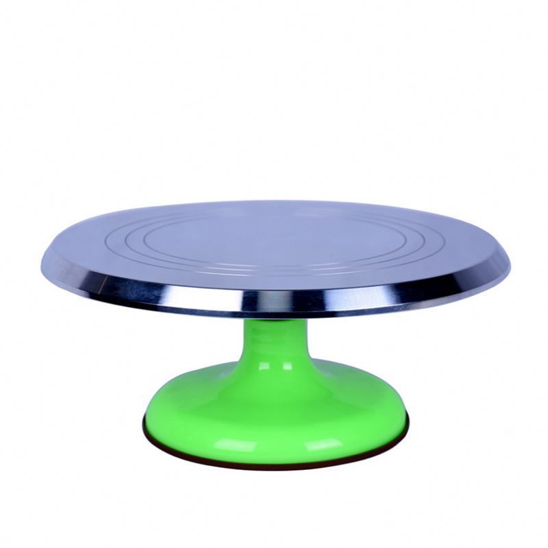 Baking Tool Stainless Steel Cake Plate Turntable Rotating Round Cakes Table Rotary Table Cake Stand