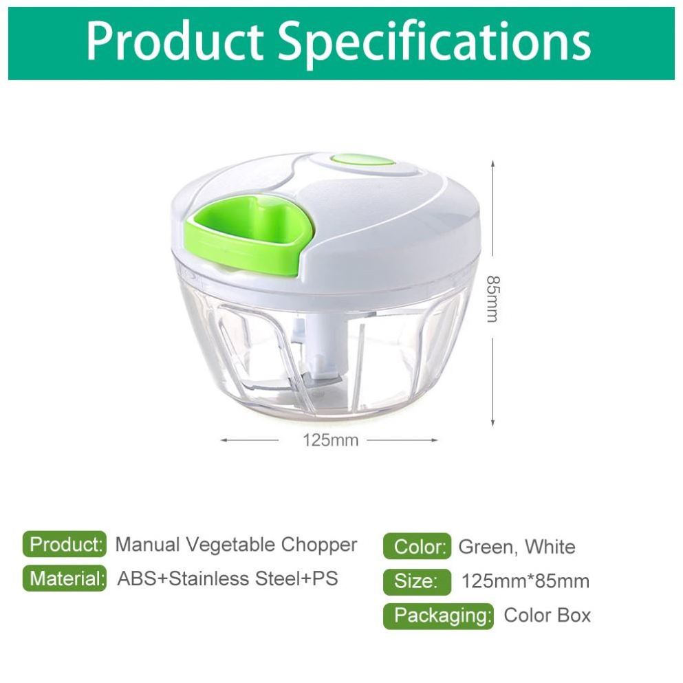 Mini Hand Pull String Food Meat Vegetable Cutter Slicer Manual Food Chopper