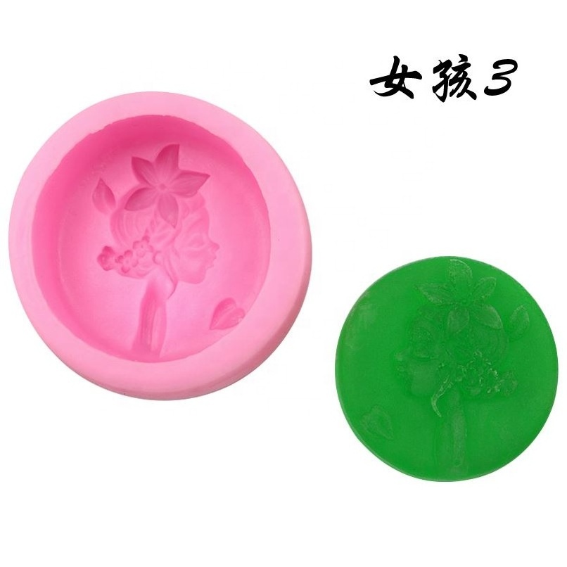 factory stock silicone cake mold home diy girl and flower shape silicone candle mold 6 pcs set sell