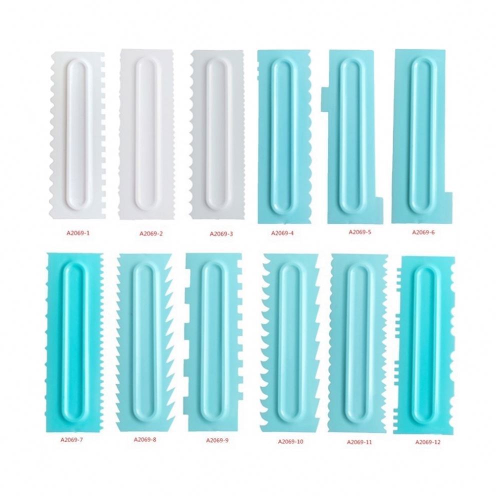 Plastic Cake Scrapper Set Icing Smoother Set Cake Smoothing Cutter Plate Tool comb icing scrapper