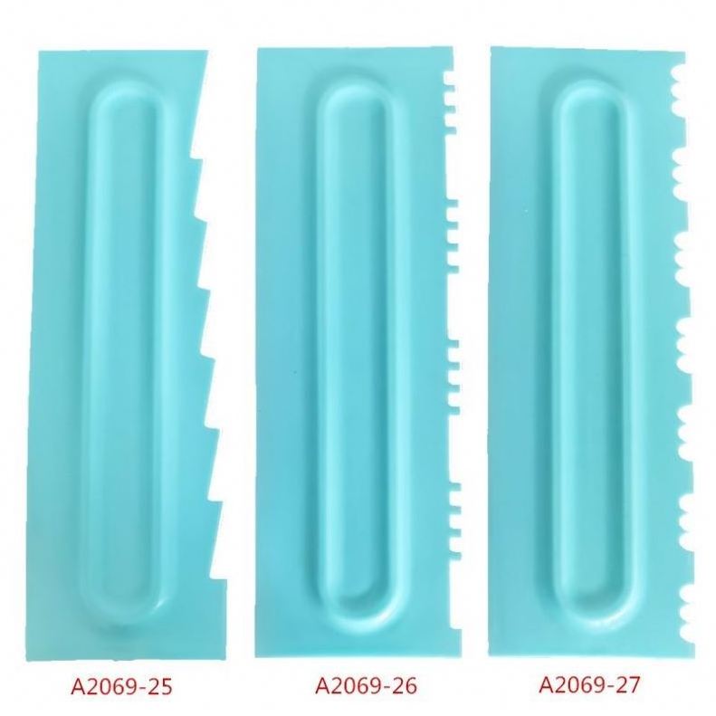 Plastic Cake Scrapper Set Icing Smoother Set Cake Smoothing Cutter Plate Tool comb icing scrapper